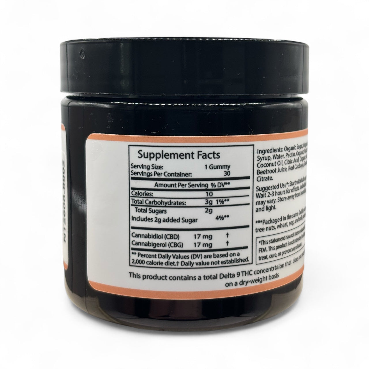 CBD & CBG Gummies Supplement Facts