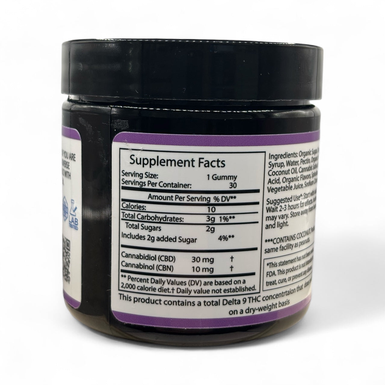 CBD Sleep Gummies with CBN Supplement Facts