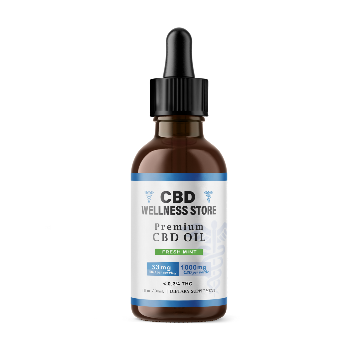 Full Spectrum Mint CBD Oil Tincture 1000mg