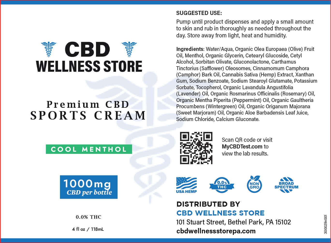 CBD Sport Cream 1000mg