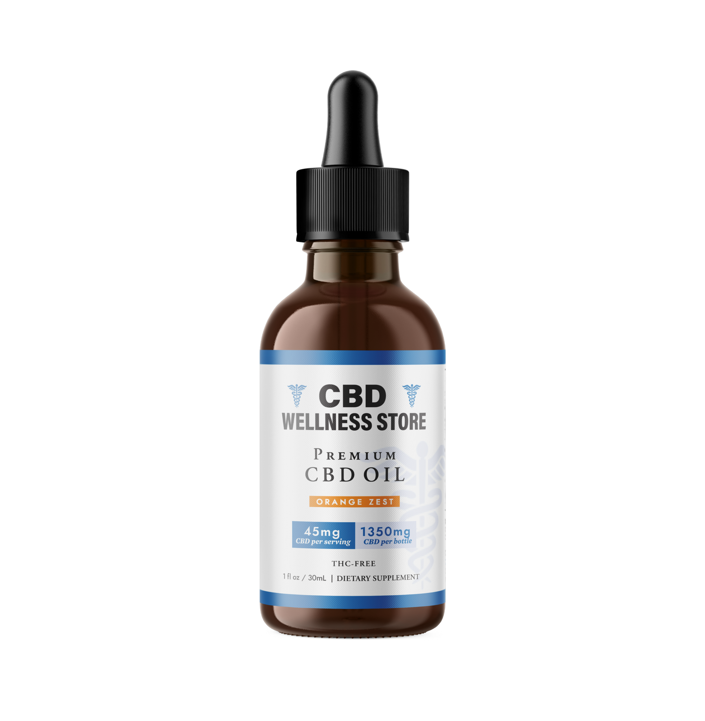 Orange Zest CBD Oil Tincture 1350mg