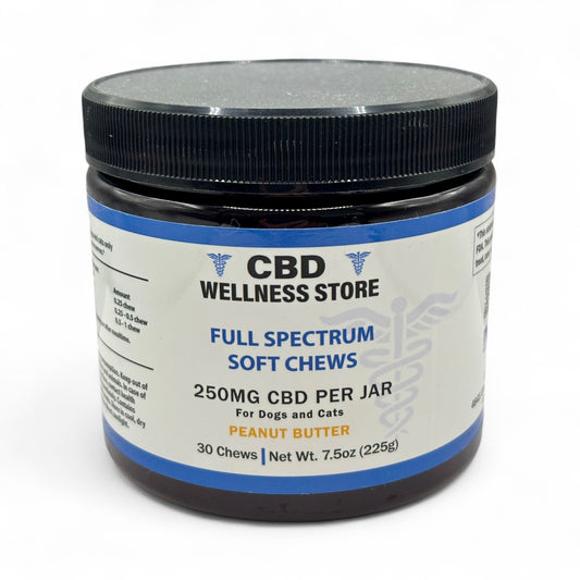 Jar of CBD Wellness Store Full Spectrum Soft Chews for Dogs and Cats