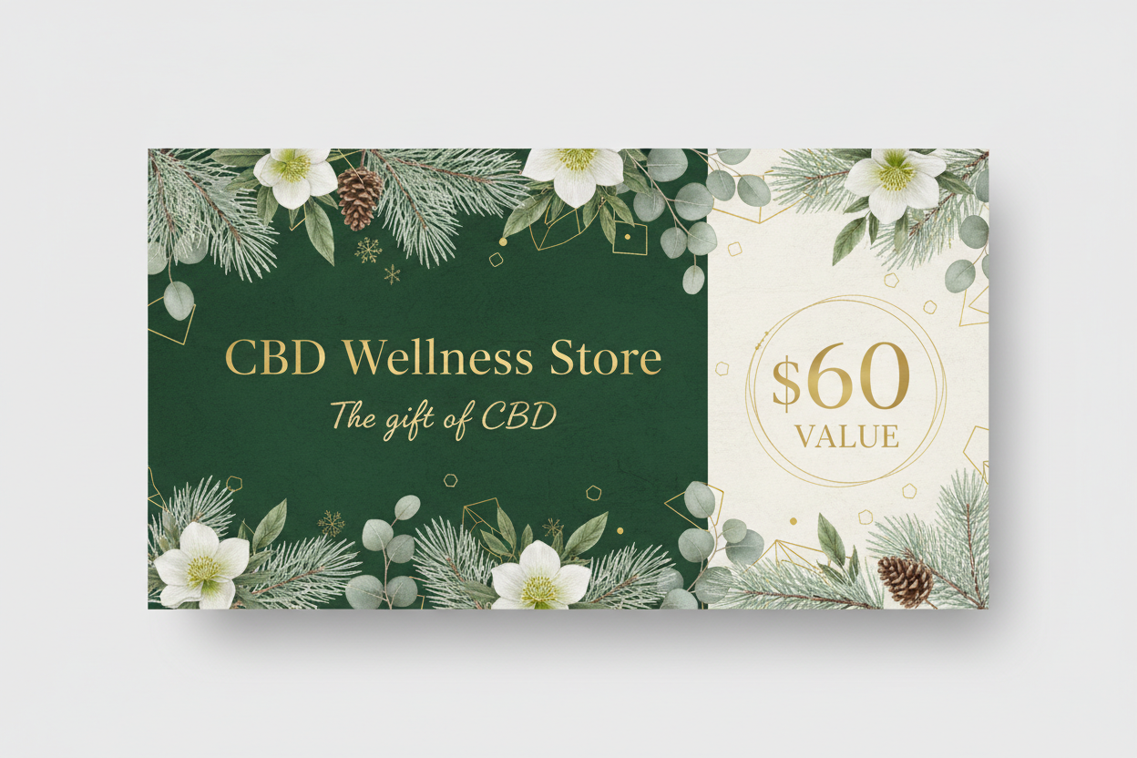 60 Dollar CBD Wellness Store Christmas Gift Card