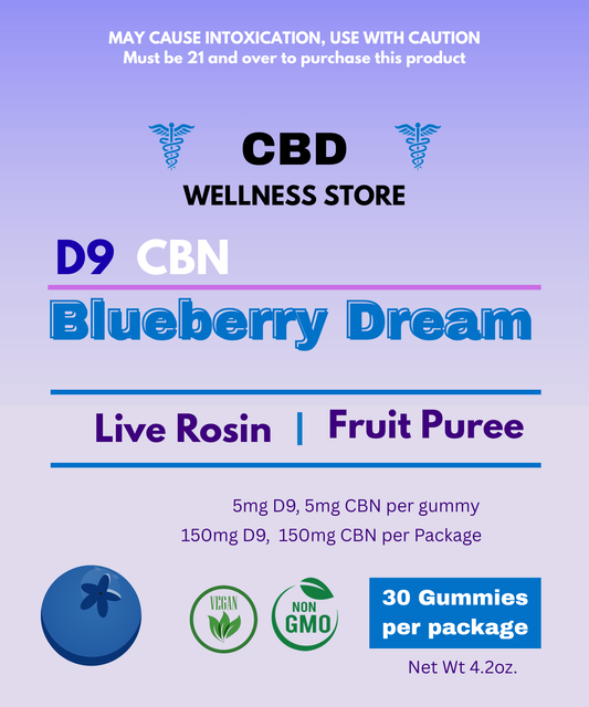 Blueberry Dream THC Gummies - 30ct | 5mg Delta 9 + 5mg CBN