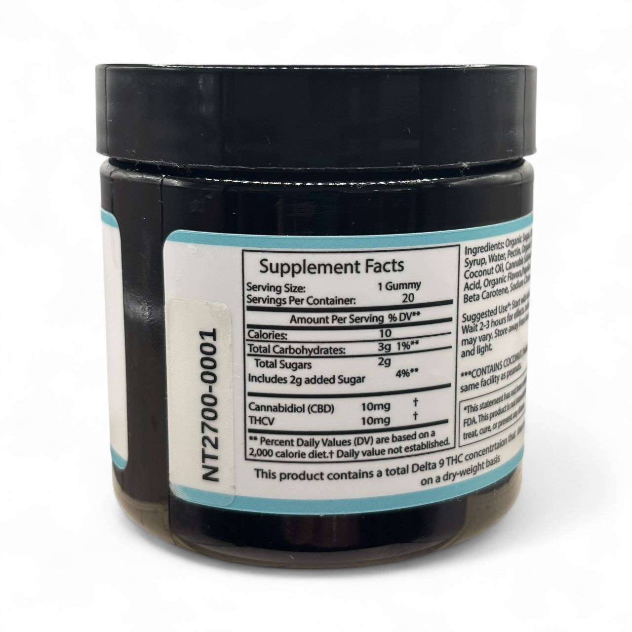 CBD & THCV Gummies Supplement Facts