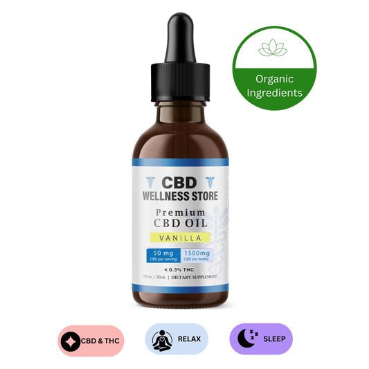 1500mg Full Spectrum Vanilla CBD Tincture | Premium Hemp Extract for Balance & Wellness