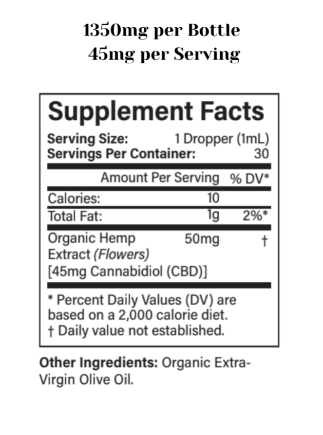 Natural_1350mg_CBD_Oil supplement facts