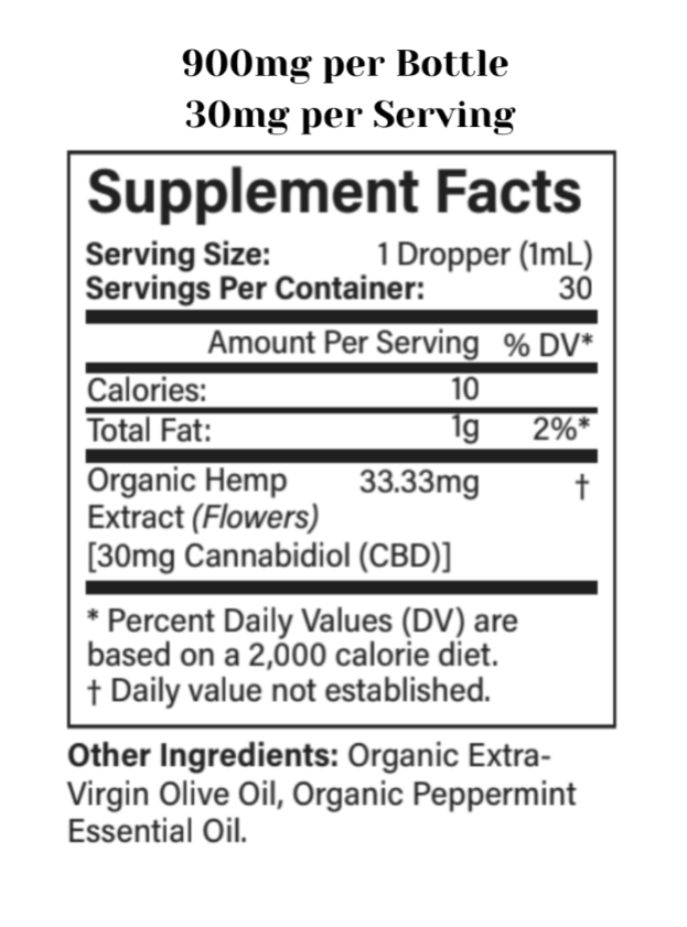 CBD Oil- Fast acting relief-900mg Broad Spectrum