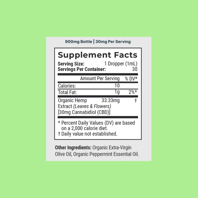 900mg CBD Oil Tincture